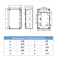 Preview: Installationsgehäuse IP67 (110x180x70mm) + Hutschiene